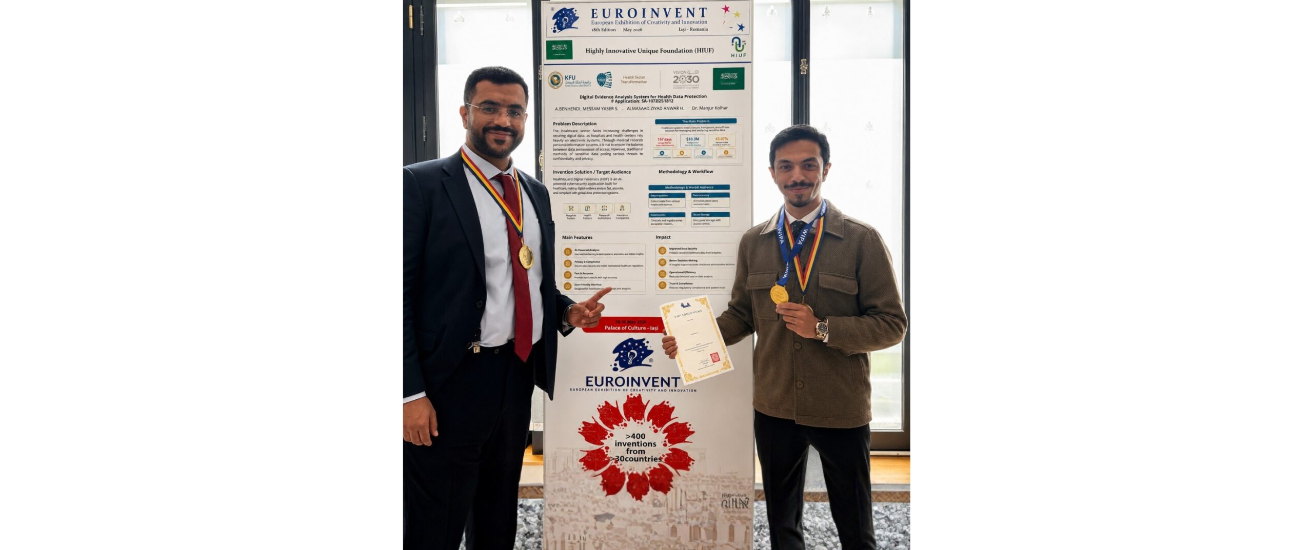 Ziyad Almassad, Meshari Bin Hindi, and Dr. Manjur Kolhar Invent a First Digital Evidence Analysis System For Health Data Protection in Saudi Arabia and win 4 International Gold Medals & Special Awards in Romania